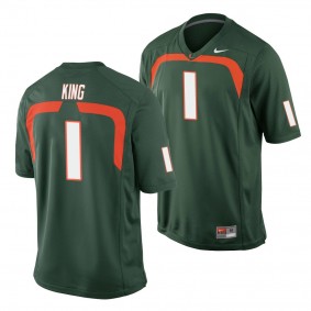 Miami Hurricanes D'Eriq King Green Game Men's College Football Jersey