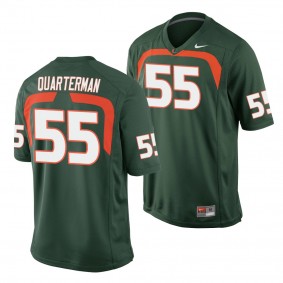 Miami Hurricanes Shaquille Quarterman Green Game Men's College Football Jersey