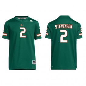 Tyrique Stevenson Miami Hurricanes adidas Team Replica Football Jersey Green