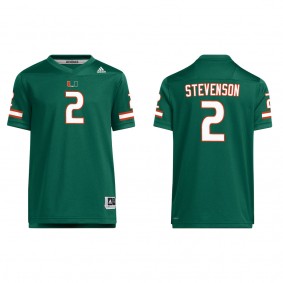 Tyrique Stevenson Youth Miami Hurricanes adidas Team Replica Football Jersey Green