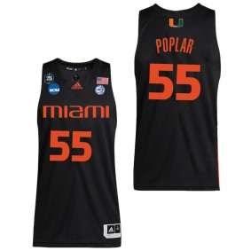 Wooga Poplar Miami Hurricanes Black College Men's Basketball Final Four Jersey